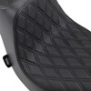 Predator III Diamond Vinyl 2-Up Seat - Black - For 18-21 Harley FLFB