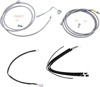 Extended Braided S.S. Control Cable Kit For 15" - Fits 17-20 Harley Davidson FLH Touring Models