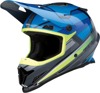 Z1R Rise MC Helmet XS Blue/Hi-Vis Yellow Unisex - MX helmet in XS Blue/Hi-Vis Yellow