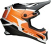 Z1R Rise Flame Helmet Matte Black/Orange/White 2XL - MX helmet with flame graphics in 2XL