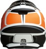 Z1R Rise Flame Helmet Matte Orange/Black/White M - MX helmet with flame graphic, size M