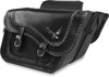 Black Magic Compact Slant and Super Slant Saddlebags - Super Blk Magic (Fltside Slnt)