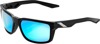 Daze Sunglasses Black w/ Blue Mirror Lens