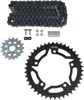 V3 Chain & Sprocket Kit Black SX Chain 525 17/42 Black Steel - For 17-23 Suzuki GSX-S 750/Z