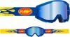 FMF PowerCore Flame Goggles Navy Mirror Blue Lens - Anti-fog goggles with mirror blue lens