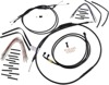 Extended Black Control Cable Kit for 13" Bagger Bars - Fits 96-05 Dyna Low Rider & Super Glide