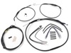 Extended Black Control Cable Kit For 12" T-Bar Handlebars - Fits 12-17 FXDF Fat Bob, 14-17 FXDL Dyna Low Rider