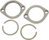 Polished Stainless Steel Exhaust Flange Kit replaces 65328-83 & 65325-83 - For 99+ HD Twin Cam & 86+ Sportster