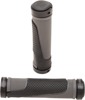 Gray & Black 997 Lock-On Open End Locking ATV Grips w/ End Plugs - Also fits Watercraft & MTB