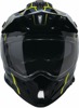 Z1R Range 2.0 Voyager Helmet XL Gloss Black/Gray/Hi-Vis - Dual sport helmet with drop-down sun visor