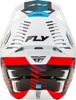 Fly Racing Formula CP Slice Helmet White/Red/Cyan 2X - ECE/DOT approved lightweight helmet