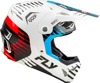 Fly Racing Formula CP Slice Helmet White/Red/Cyan 2X - ECE/DOT approved lightweight helmet