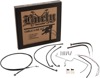 Extended Black Control Cable Kit for 14" Gorilla Bars - Fits 17-20 Harley Davidson Road King & Road Glide models