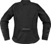 ICON Women's Overlord3 Jacket Black L - Women's sport fit riding jacket