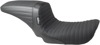 Kickflip Pleated Gripp Tape Vinyl 2-Up Seat - Black - For 04-05 FXD Dyna