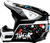 Thor Youth Fleet Splat Helmet - Large, Black/Multicolor - Youth MX helmet with ERT tech