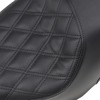 Profiler Lattice Stitched 2-Up Seat - Black - For 04-20 Harley XLC 3.3 gal tank