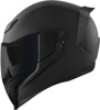 ICON Airflite Dark Helmet - Matte Black (M) - Full face helmet with smoke sun shield