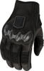 ICON Long Track CX Gloves Black Men's XL - Men's short cuff gloves in black, size XL