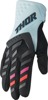 Thor Women's Spectrum Gloves XL Black/Mint/Light Blue - Women's MX gloves in XL, Black/Mint/Light Blue