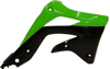 Radiator Shrouds - Green/Black - For 12-15 Kawasaki KX450F