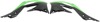 Radiator Shrouds - Green/Black - For 12-15 Kawasaki KX450F