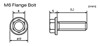 Aluminum Flange Bolts Gold M6X30mm 20/Pk