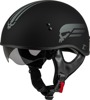 HH-65 Retribution Helmet Matte Black/Silver XL - For XL riders seeking style and protection