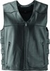 River Road Plains Leather Vest Black - Large