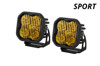 SS3 LED Pod Sport - Yellow Flood Standard (Pair)