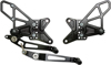 V2 Adjustable Rearset - Black - For 09-13 Yamaha YZF R1