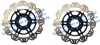 Front VEE Brake Rotors - Black - VEE Style Brake Rotor - Black Center Front Set