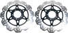 Front VEE Brake Rotors - Black - VEE Style Brake Rotor - Black Center Front Set