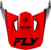 Fly Racing Kinetic Rally Helmet Visor Red/Black/White XL/2X - Replacement visor for Kinetic Rally helmet