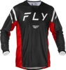 Fly Racing Kinetic Mesh Center Jersey Black/White/Red SM - Lightweight jersey with breathable mesh.