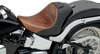 Renegade Lariat Leather Solo Seat Brown Gel - For 06-17 Harley Softail