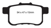 Greenstuff Rear Brake Pads - For 09-14 Acura TSX 2.4