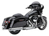 4.5" "Neighbor Hater" Chrome Dual Slip On Exhaust - For 95-16 H-D Touring FLH/FLT