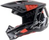 SM5 Rover Full Face Offroad Helmet Gloss Gray/Red Small