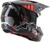 SM5 Rover Full Face Offroad Helmet Gloss Gray/Red Small