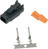 Deutsch DTM 2-Position Plug w/2 Stamped Terminals & Wedgelock - - Black (HD 74112-98BK)