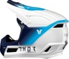 Thor Youth Fleet Storm Helmet - Medium, Blue/White - MX helmet for youth riders