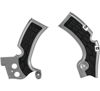 X-Grip Frame Guards Silver/Black - For 09-18 Kawasaki KX450F