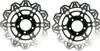 Front VEE Brake Rotors - Black - VEE Style Brake Rotor - Black Center Front Set