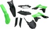 Full Plastic Kit - Green/Black Original 2013 - For 13-16 Kawasaki KX250F