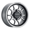 MR409 Bead Grip 15x7 / 4+3/13mm Offset / 4x156 / 132mm CB Steel Grey Wheel