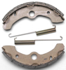 Grooved Organic Front Brake Shoes - 350 Big Bear 400 Kodiak #3HN-W2535-10-00