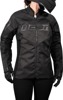 ICON Women's Hooligan CE Jacket Black XL - Women's sport fit textile riding jacket