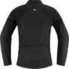 ICON Women's Hooligan CE Jacket Black XL - Women's sport fit textile riding jacket