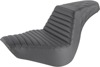 Step-Up Lattice Stitched 2-Up Seat Black Gel - For 18-21 Harley FLFB